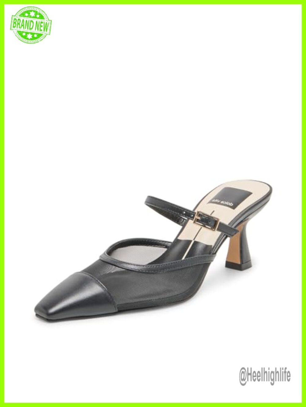 Kitten Heel Closed Toe Mesh Pull-On Pump Formal Evening